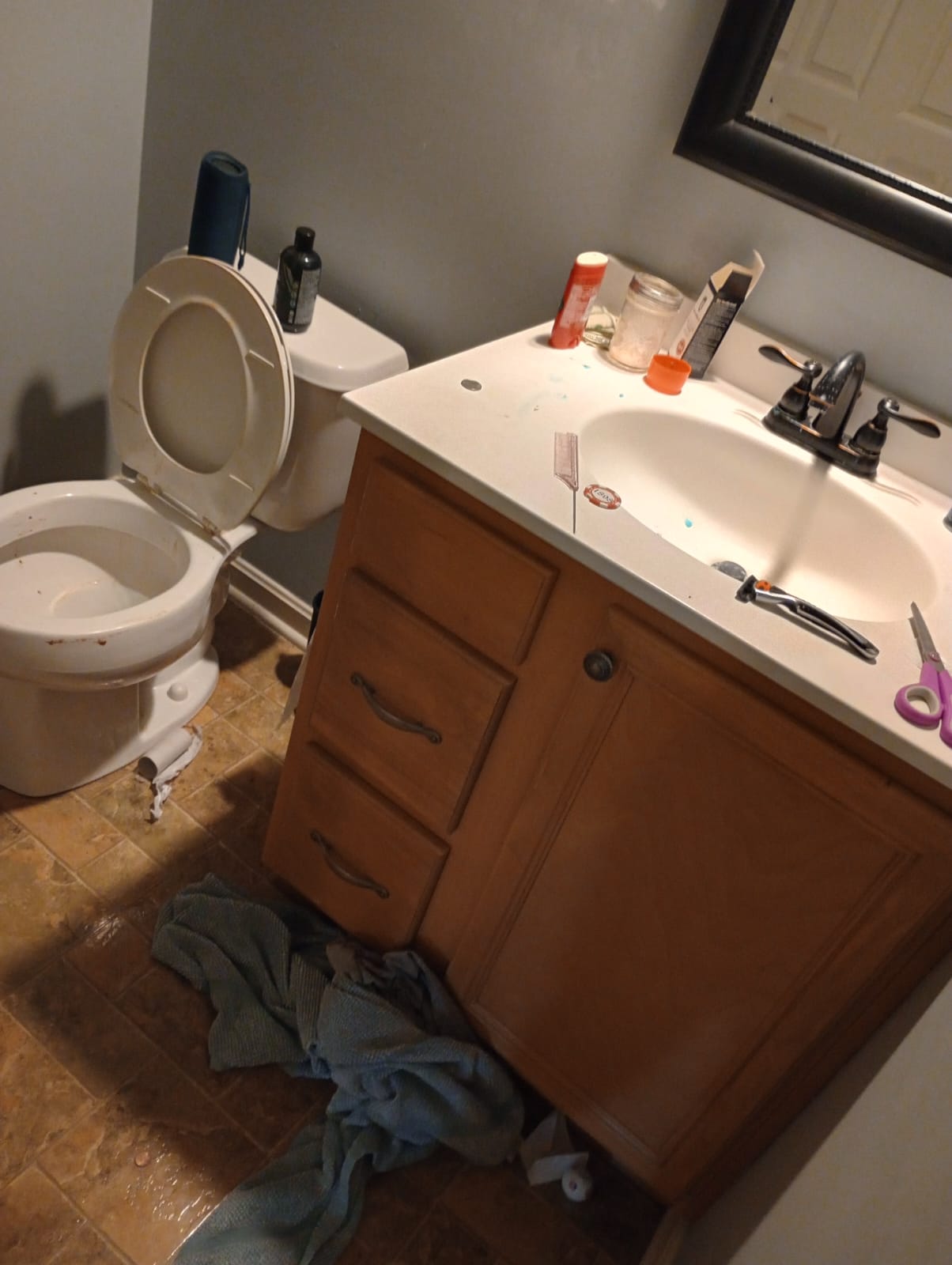 Dirty Bathroom before cleaning