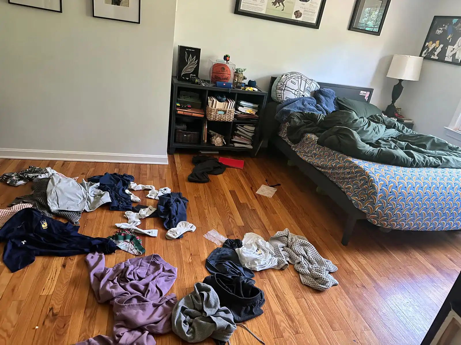 Cluttered Master bedroom before cleaning